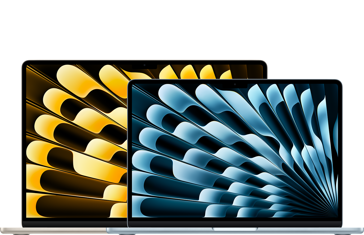 MacBook_Air_15-in_M4_Chip_Starlight_MacBook_Air_13-in_M4_Chip_Sky_Blue_Pure_Front_2-up_Screen__USEN-1