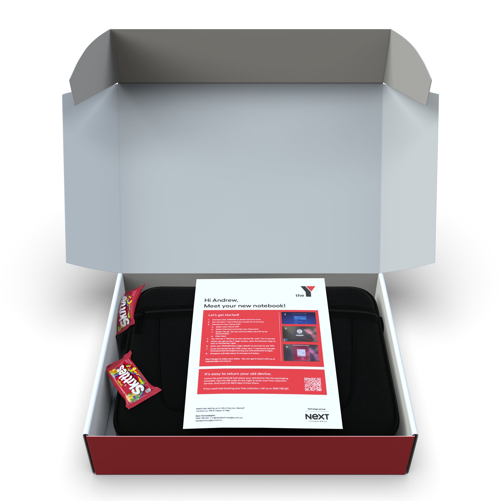 Next - The Y - Opened Box - Angle 02